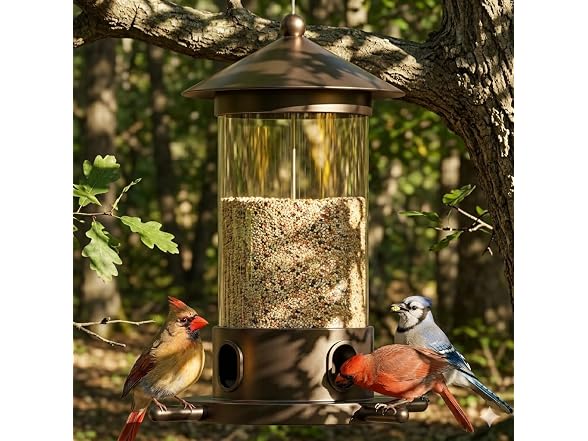 MrCrafts Metal Bird Feeder Hanging Iron