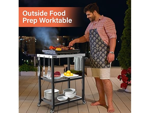 NUUK 24" 3-Shelf Outdoor Prep Station