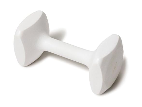 J&J Dog Supplies Obedience Retrieving Dumbbell, White