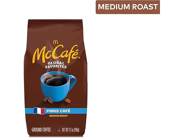 McCafe Paris Café, Ground Coffee, Medium Roast, 12oz