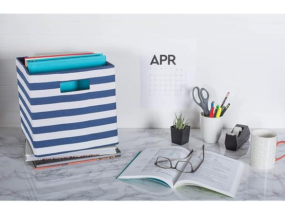 Polyester Cube Storage Collection Collapsible Hard Sided Bin