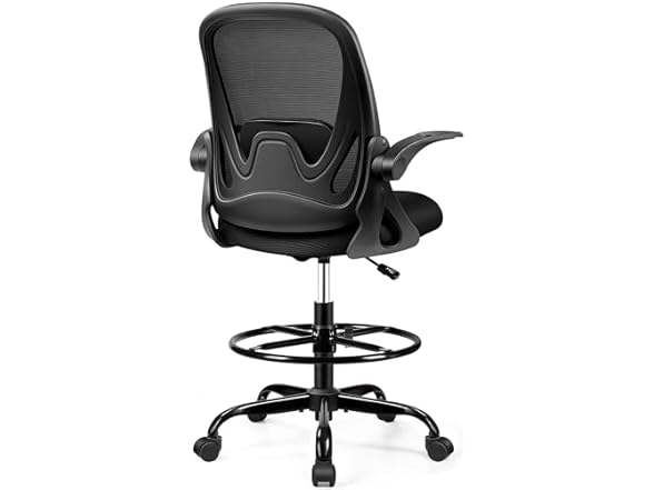 Drafting Chair Tall Office Chair with Flip-up Armrests, Adju (Open Box)