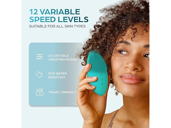 Bella Ciao 12-Speed Gentle Facial-Cleansing Brush