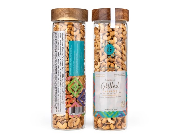 (3pk) Krok Krak Salted Grilled Cashews in Glass Jar