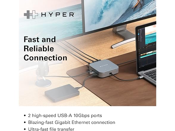 HyperDrive USB-C & Thunderbolt 4 Dual Monitor Dock