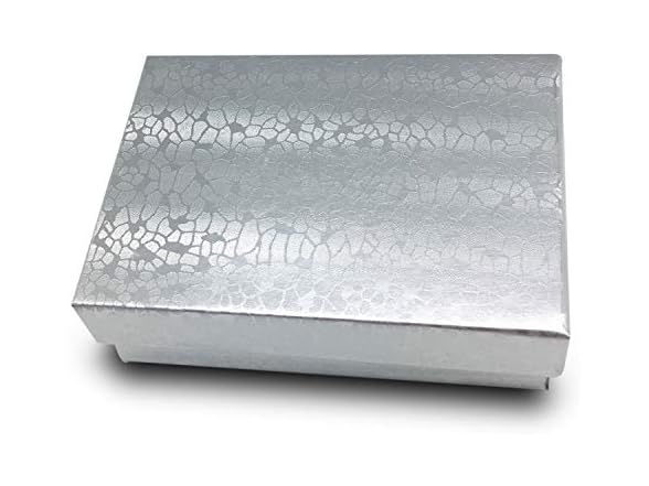 Cotton Filled Silver Foil Boxes