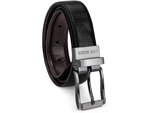 Steve Madden Boys Belt Black/Brown (M)