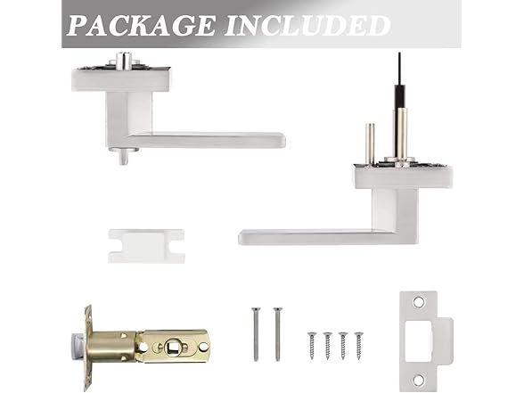 Probrico 6 Pack 6 Pack Square Privacy Door Levers Satin Nick