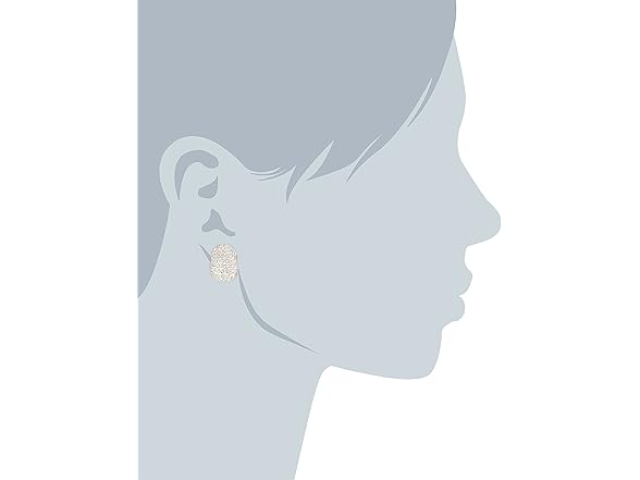 Anne Klein Pave Hoop Clip On Earrings