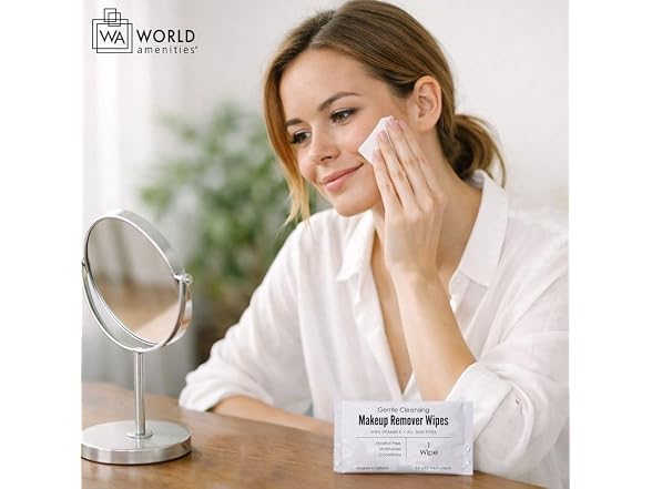 World Amenities Individual Makeup Remover Wipes