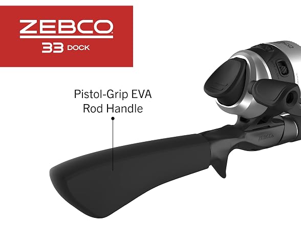 Zebco 33 Dock Spincast Reel and Fishing Rod Combo