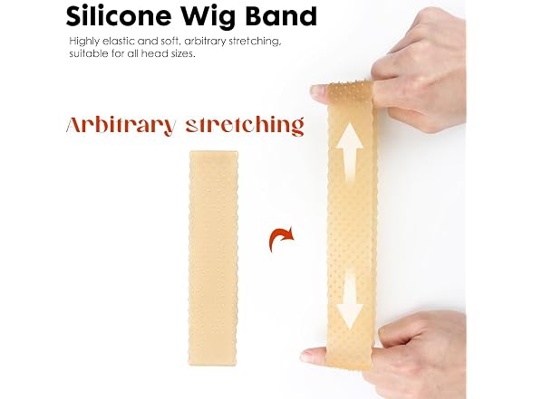 Yuest Silicone Wig Grip Band Brown 2pk