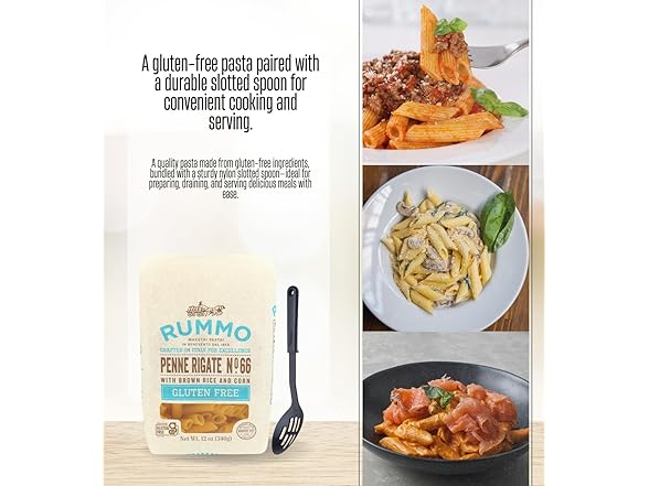 5 Item Set- Penne Pasta Noodles & Spoon