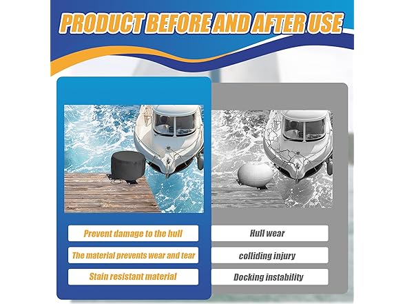 2 Pack Dock Bumper Covers 12"