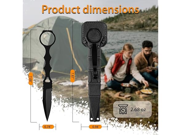 NomadPeak Fixed Blade Knife With Sheath