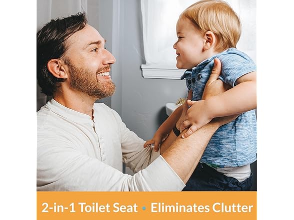 Mayfair Little2Big Toilet Seat with Built-In Tod