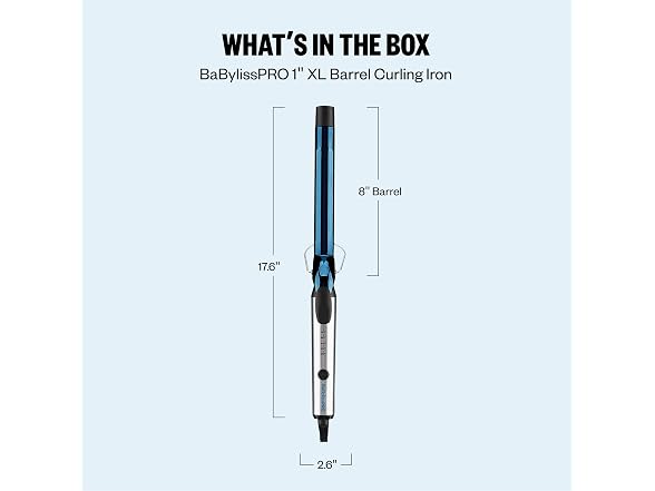 BaBylissPro Nano Ti 1 Ext Barrel Curling Iron