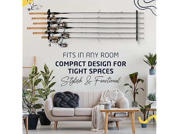 Rush Creek Creations, Ceiling Fishing Rod Holder for 6 Rods