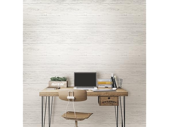 NuWallpaper NuWallpaper NU3127 Shiplap Peel Stick