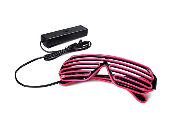 Light Up Shutter LED Neon Rave Glasses