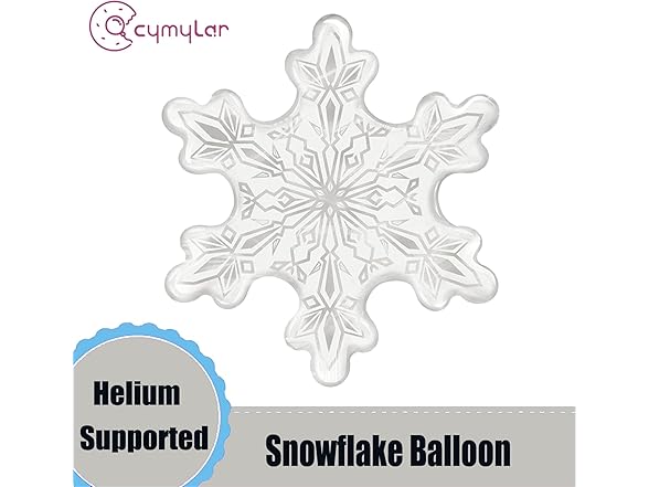 CYMYLAR 2pack Snowflake Balloons Snowflake Decor