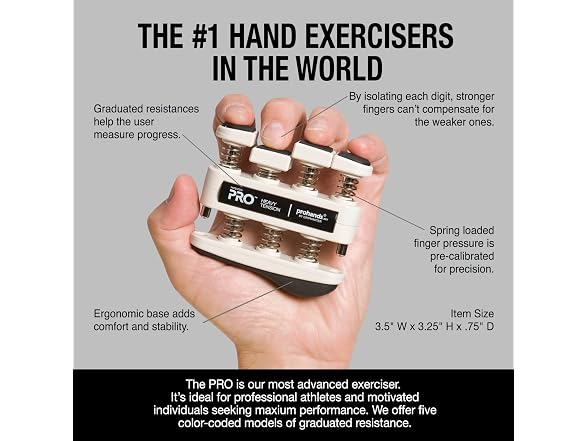 Prohands PRO Hand Exerciser, Finger Exerciser and