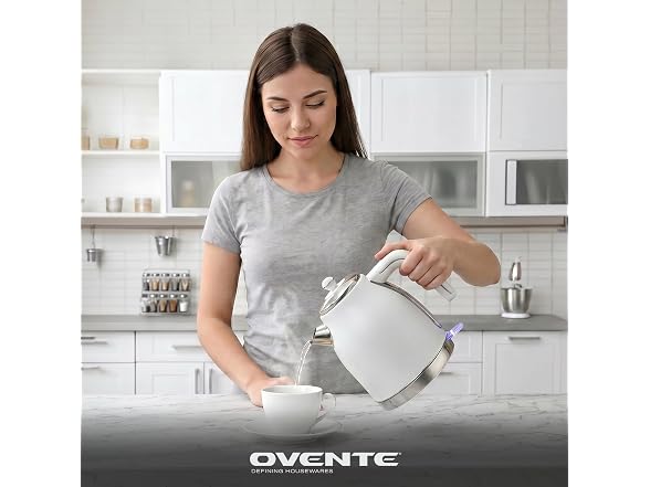 OVENTE 1.7L Stainless Steel Electric Kettle, 1500W Power