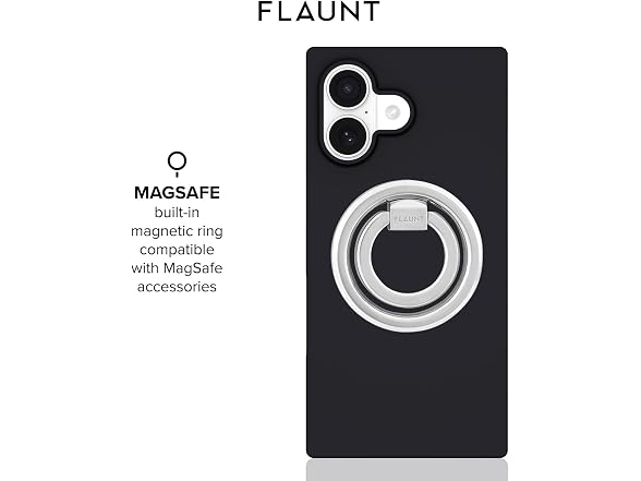 FLAUNT Black Protective Case, iPhone 17