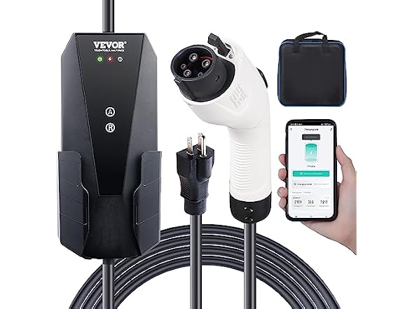 Level 1+2 Portable EV Charger, 16 Amp 120V