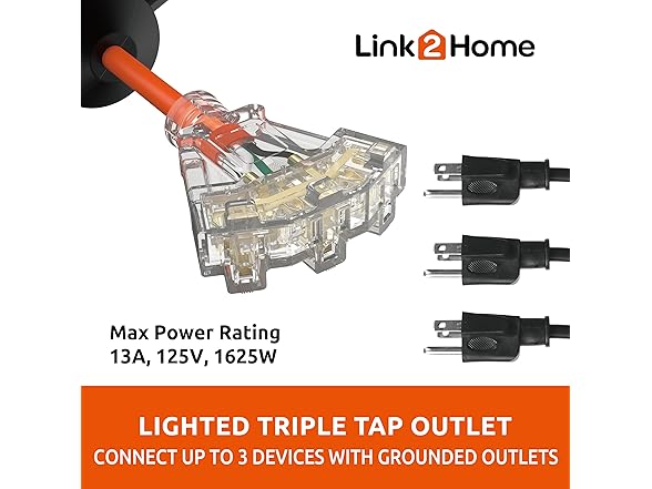 Link2Home 50 Ft. Retractable Extension Cord Reel