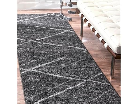 Nuloom Thigpen Runner 2x6 Charcoal/Grey