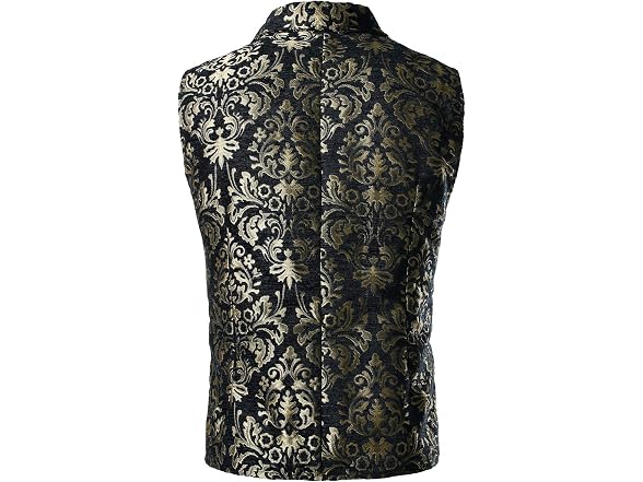 Vatpave Men (XXL) Victorian Gothic Vest Sv16-black