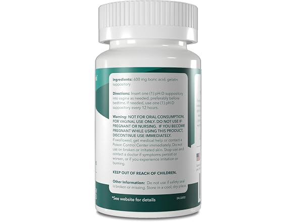 pH-D Boric Acid Suppositories