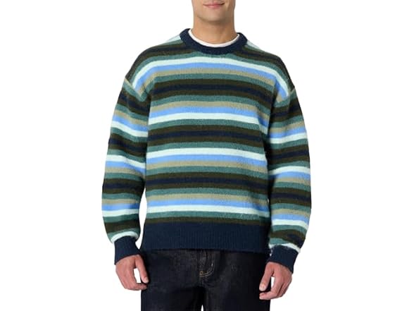 Navy Blue Stripe Knit