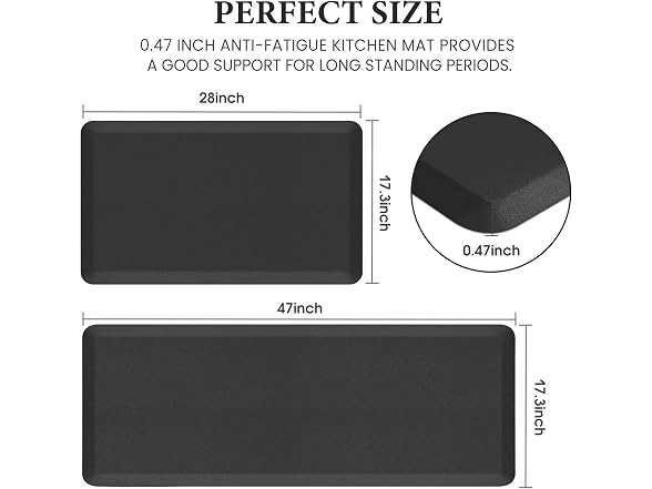 HappyTrends 2 PCS Kitchen Mat Cushioned Waterpro