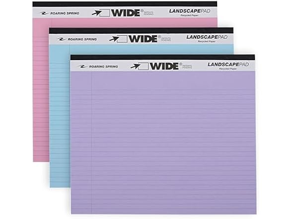 ROARING SPRING Wide Landscape Legal Pad