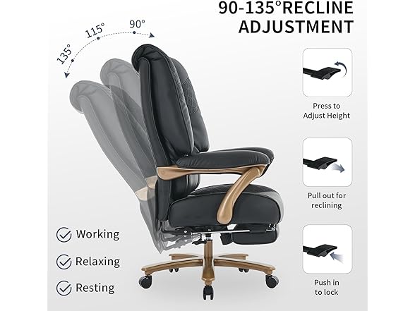 EXCEBET Big and Tall Office Chair