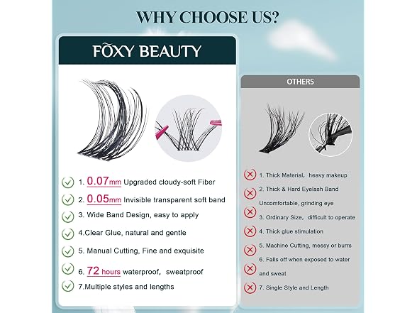 Foxy Beauty Lash Clusters Kit Lashes