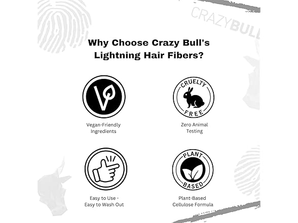 Crazy Bull Hair Lightning Hair Building Fibers 0.77 oz