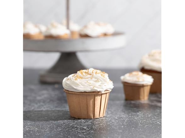 Brown/White Pleated Baking Cups  Case Pack of 360 