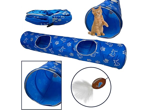 NFL Detroit Lions Cat Tunnel Tube Toy