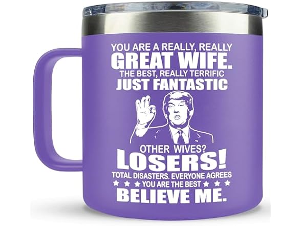 LIZAVY Stainless Steel wife Coffee Mug
