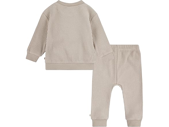 Huggies Waffle Knit Crewneck Sweatshirt Pants Set