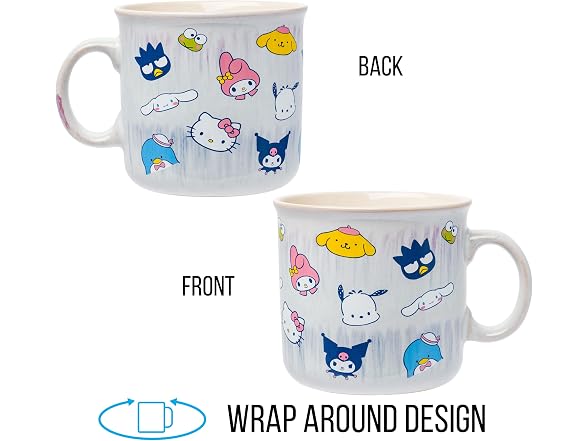 Sanrio Hello Kitty and Friends, Ceramic Camper Mug, 20oz