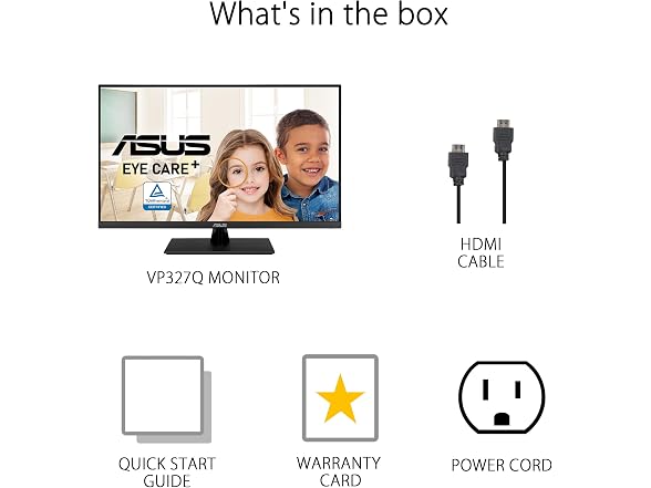 ASUS VP327Q 31.5 ASUS VP327Q 32-Inch 4K VA Monitor with Bui