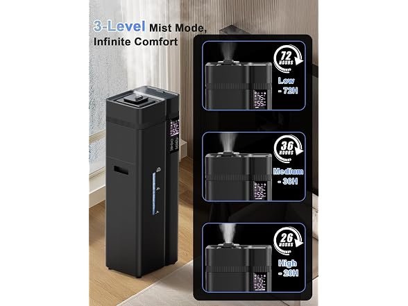 Zeova 13L Warm & Cool Mist Humidifier Choose Color