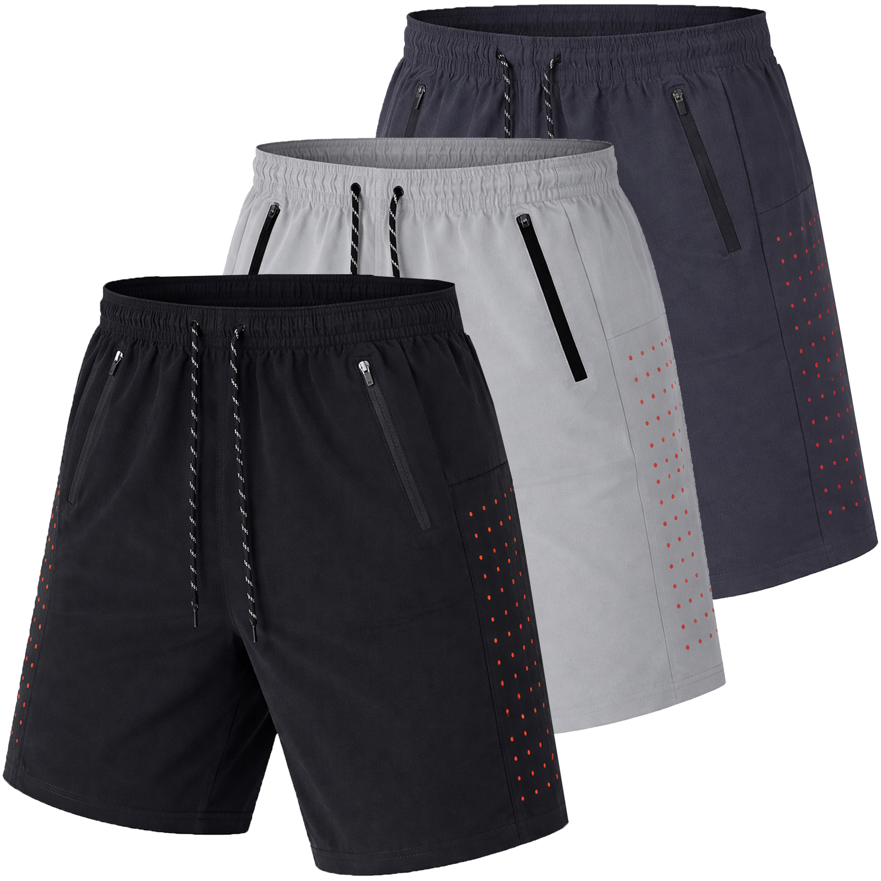 Mens Training Shorts w/ Dotted Trim (S-2XL) - Gallery 30