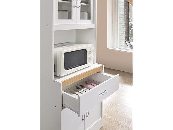 Hodedah Long Standing Kitchen Cabinet