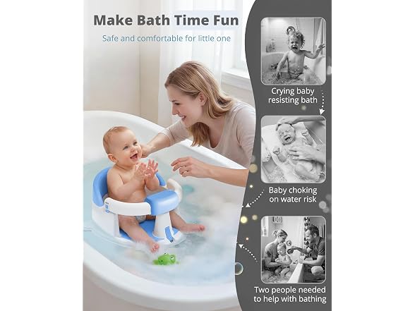 ONTHEWEI Blue Baby Bath Seat