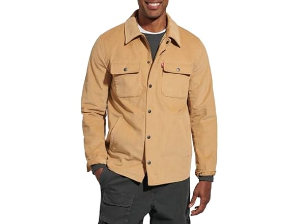 Levis Mens Corduroy Shirt Jacket